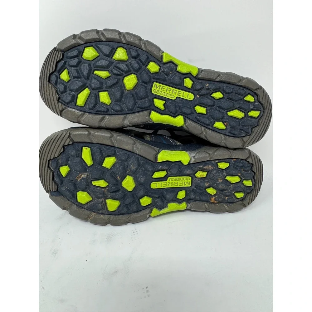 Merrell Hydro Hiker Kids Navy‎ Blue Grey Water Sandals Shoes Size 3W Big Kid